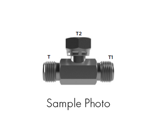 Hosco 3/8" NPS(M) x 3/8" NPS(M) x 3/8" NPS(F) Tee (6-6-6SN)