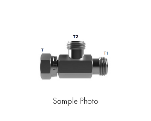 Hosco 3/8" NPS(F) Swivel x 3/8" NPS(M) x 3/8" NPS(M) Tee (6SN-6-6)