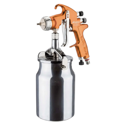 DeVilbiss Advance HD Suction Feed HVLP Spray Gun Kit — 507 Air Cap, 1.8mm Nozzle with 1L Cup (ADV-S507-18)