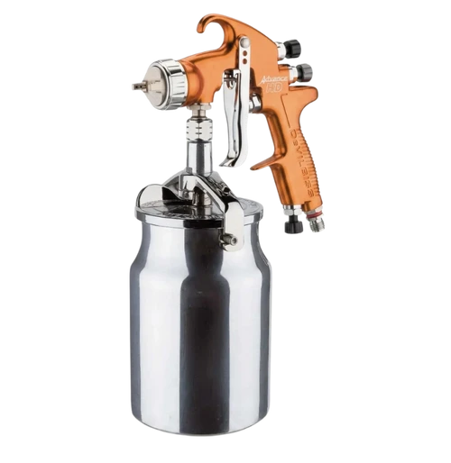 DeVilbiss Advance HD Suction Feed HVLP Spray Gun Kit — 507 Air Cap, 2.2mm Nozzle with 1L Cup (ADV-S507-22)