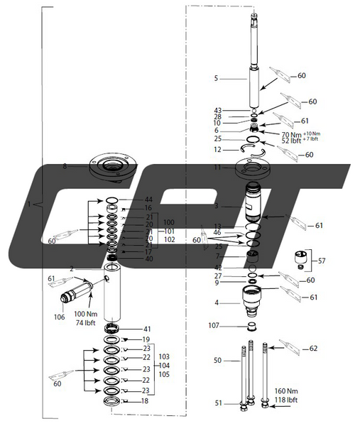 Wagner Service Set for Fluid Section of 40 CMÂ³ - PE/TG Piston Pumps (367990)