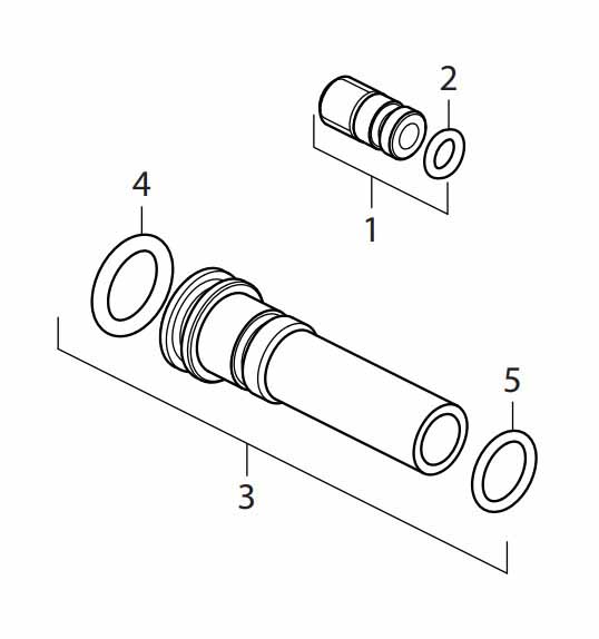 Wagner PEM-X1 CG connecting tube assembly exploded diagram