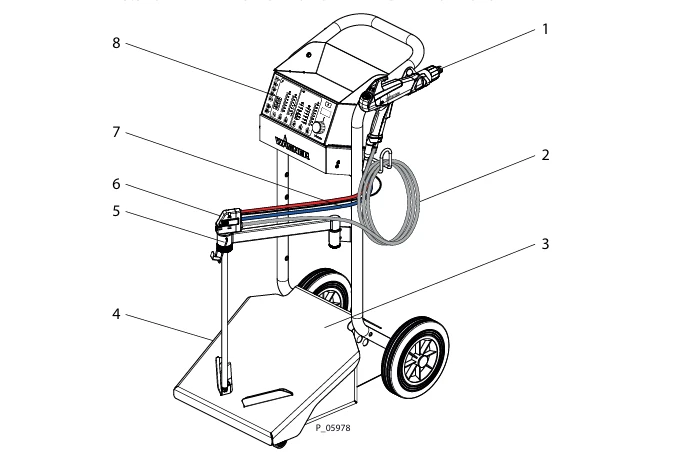 Wagner SPRINT 2 B box feed system exploded diagram