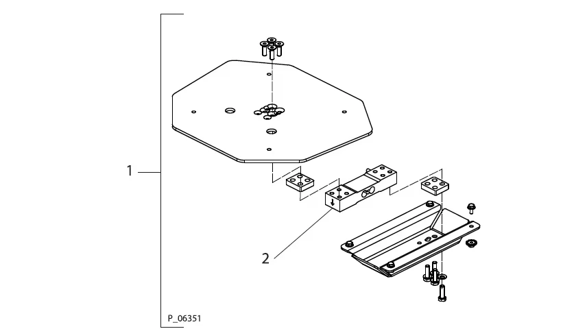 Wagner SPRINT 2 Expert load cell exploded diagram