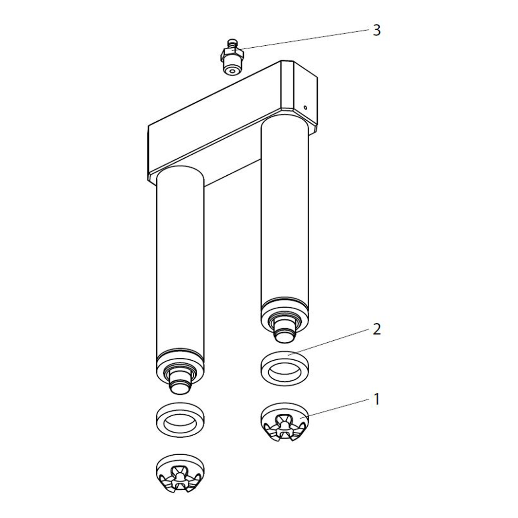 Wagner SPRINT XE dual suction nozzle exploded diagram