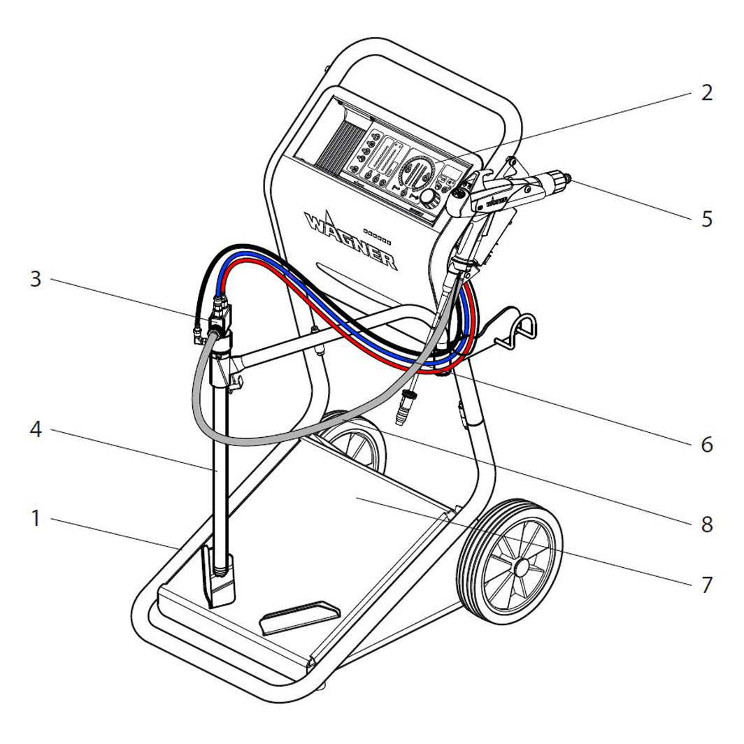 Wagner SPRINT XE box feed system exploded diagram