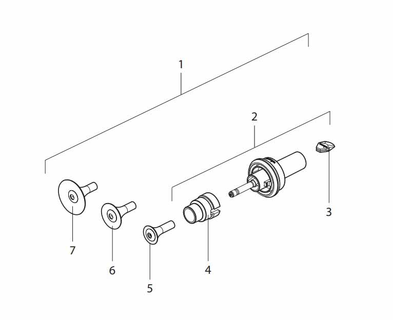 Wagner PEM-X1 electrode holder X1 R exploded diagram with deflector cones