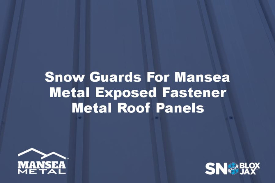 Snow Guards For Mansea Metal Exposed Fastener Metal Roof Panels