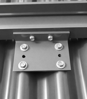 2.67 corrugated ColorBracket screw pattern for SnoBar ColorBar installation