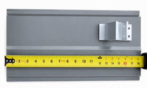 Measuring screw down metal roof panel for SnoBar ColorBar ColorBracket placement