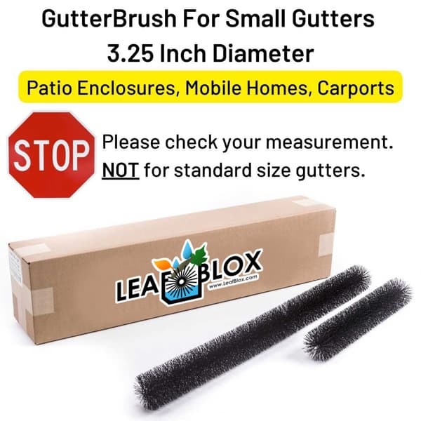 GutterBrush for Small Gutters on Mobile Home or Carport