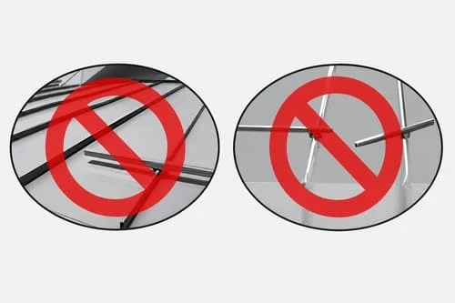 Incorrect ways to terminate the bar ends