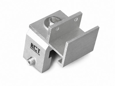 Assembled RCB-3 bracket mounted on RCT RoofClamp for SnoBar and ColorBar installation