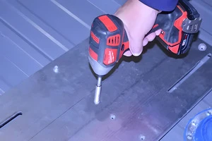 Fastening VentSaver screw down mounting plate to roof