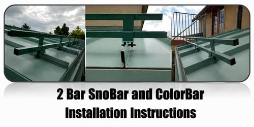 SnoBar ColorBar 2 Bar Installation Instructions