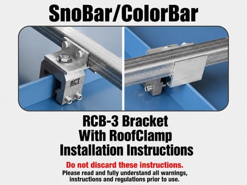 SnoBar and ColorBar aluminum RoofClamp snow retention system installed on a standing seam metal roof