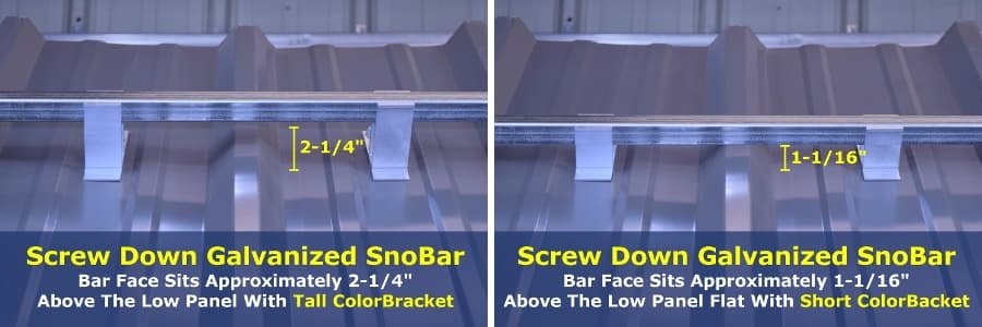 Height of SnoBar with Tall or Short ColorBracket