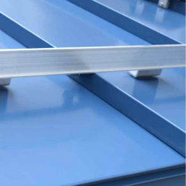 ColorBar clamp-on rail spacing diagram for standing seam roofs