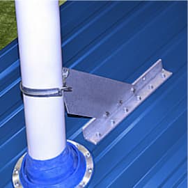 Vent pipe snow guards for metal roofs