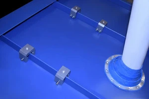 Standing seam clamps installed before VentSaver plate attachment