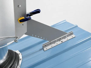 VentSaver Extreme temporarily clamped in place on roof