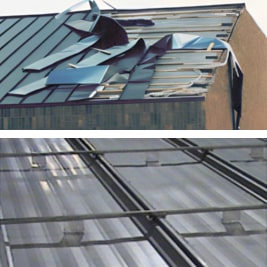 Wind protection for metal roofing systems