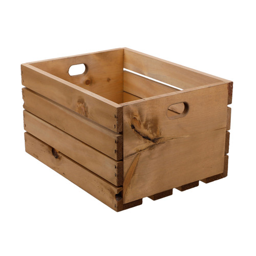 Large Slatted Nested Wood Crate