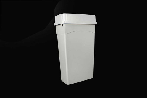 Tall, Slim Trash Receptacle and Swing Door Lid