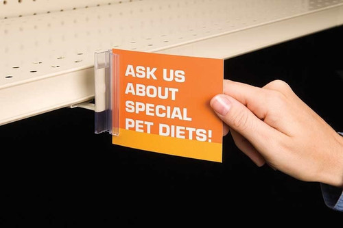 Under-Shelf Spring-Mount SuperGrip® Sign Holder