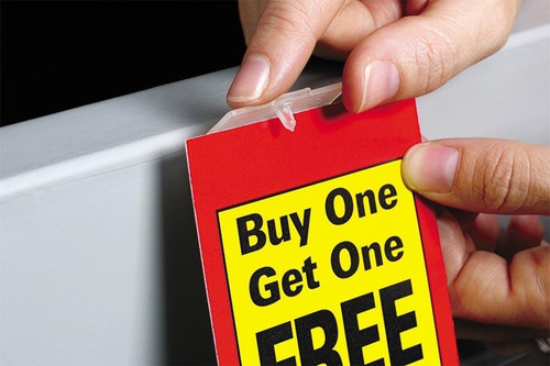 Fold-N-Hold Flush Sign Holder with Adhesive