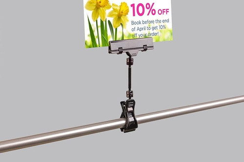 Swivo-Clamp™ Extended Wide Clip-On Sign Holder
