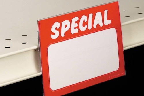 Econo Covered-Face Sign Holder, Center Shelf Mount CS2020