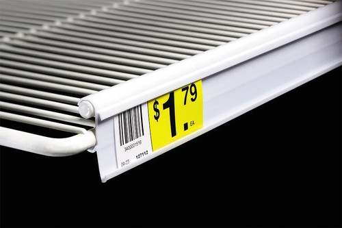 Data Strip® for Double Wire Shelves with Flexible Hinge