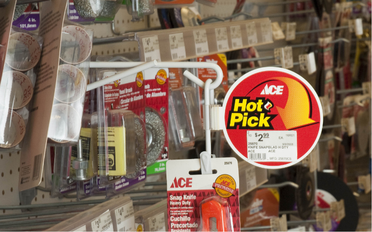 metal merchandising wands