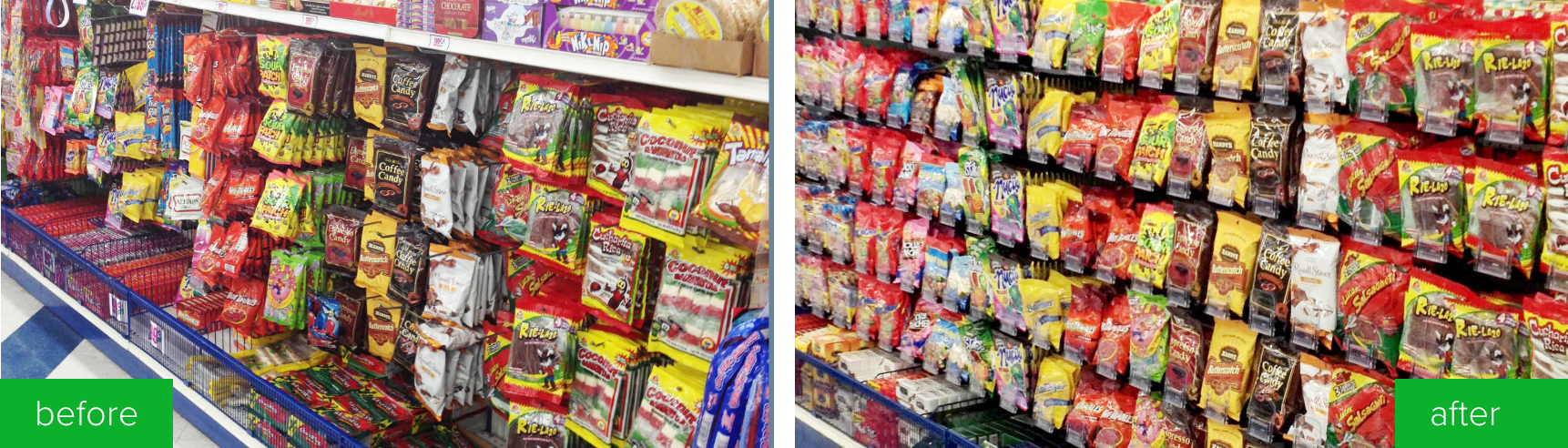 candy before and after