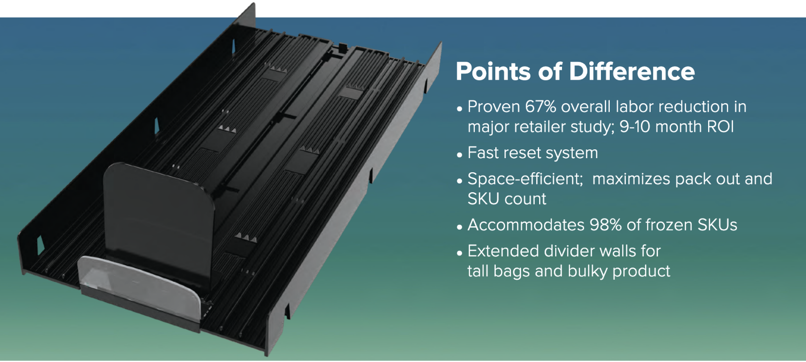next pro freezer rack points of difference