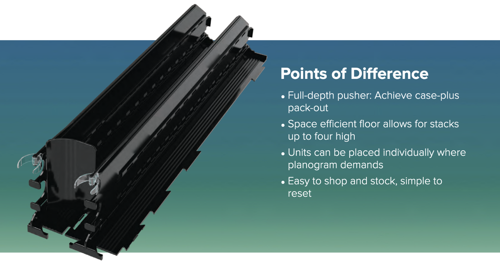 stacked can rack points of difference