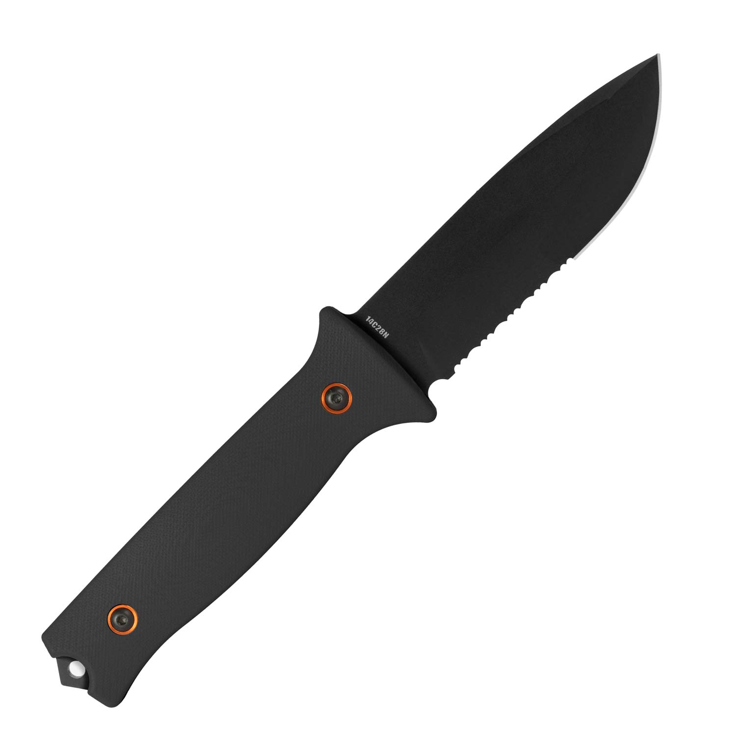 Rogue Fixed Blade Knife | Serrated 4.5 inch 14C28N Steel Blade