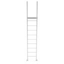 Vertical pit ladder shown against a plain background.