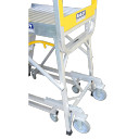 Rear tilt castor accessory kit on a Bailey access platform ladder.