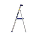 Lightweight aluminium platform step ladder with safety features.