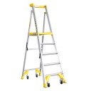 Bailey Aluminium P170 5-step ladder with swivel castors.