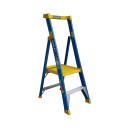 BAILEY Pro FG Platform Ladder with two steps in blue and yellow.