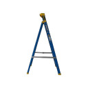 BAILEY Pro fibreglass single-sided ladder with 7 blue and yellow steps.