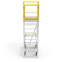 Star P7 7 Steps aluminium work platform with 900x900mm deck and safety kickboards