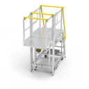 Star ADJ P1400 1400mm aluminium industrial platform with safety yellow railing