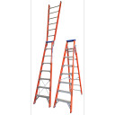 Dual-purpose fibreglass ladder with 2.4M step and 4.4M straight options.