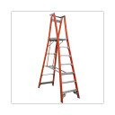 Fibreglass Indalex Pro Series platform ladder, 2.1m high, 180kg rated.
