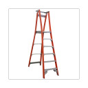 Fibreglass Indalex Pro Series platform ladder, 1.8m tall, 180kg capacity.