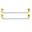 Yellow powder-coated fibreglass handrails for Indalex Pro Series ladders.
